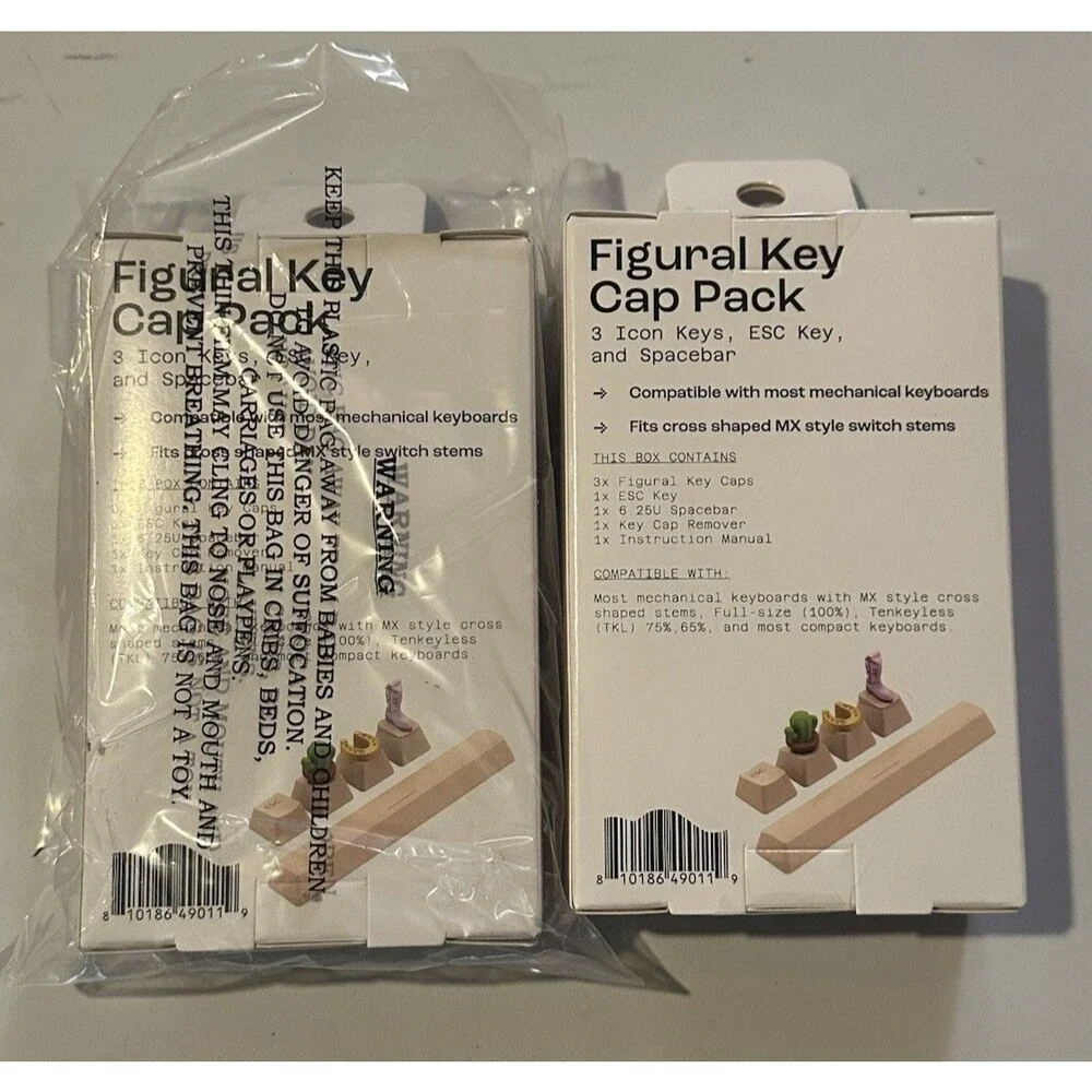 North Figural Key Cap Pack of 5 Outdoors Western Theme NEW Lot Of 2 Packs